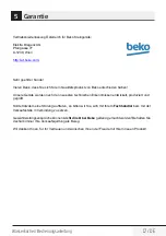 Preview for 17 page of Beko WKM6246W User Manual