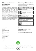 Preview for 6 page of Beko WKM7307C User Manual