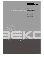 Предварительный просмотр 1 страницы Beko WMA 510 S Installation & Operating Instructions Manual