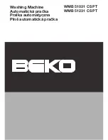 Beko WMB 51031 CS PT User Manual предпросмотр