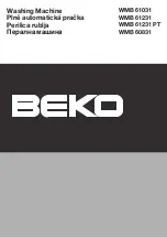 Beko WMB 60831 User Manual preview