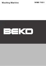 Предварительный просмотр 1 страницы Beko WMB 71031 Manual