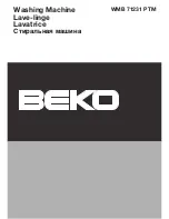 Предварительный просмотр 1 страницы Beko WMB 71231 PTM User Manual