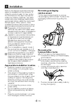 Preview for 8 page of Beko WMB61021S Installation & Operating Instructions And Washing Guidance