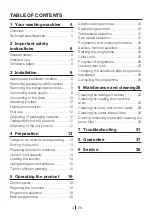 Preview for 3 page of Beko WMC126W Installation And Operating Instructions Manual