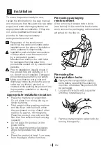 Preview for 8 page of Beko WMC126W Installation And Operating Instructions Manual