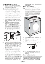 Preview for 10 page of Beko WMC126W Installation And Operating Instructions Manual