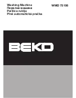 Beko WMD 75106 Manual preview