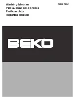 Предварительный просмотр 1 страницы Beko WMI 71241 Important Safety Instructions Manual