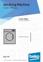 Предварительный просмотр 1 страницы Beko WMP 10744 XA User Manual