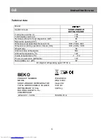 Preview for 11 page of Beko WSA 14080 Instructions For Use Manual