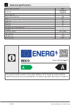 Preview for 6 page of Beko WUE6511BS User Manual