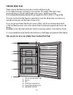 Preview for 12 page of Beko ZA635FW Installation, Operation  And Food Storage Instructions