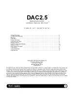 Предварительный просмотр 2 страницы Bel Canto DAC 2.5 User Manual