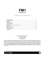 Preview for 2 page of Bel Canto e.One FM1 User Manual