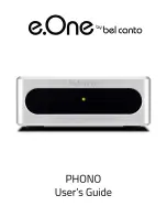 Bel Canto e.One Phono User Manual предпросмотр