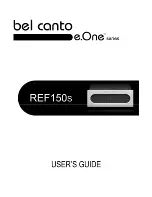 Предварительный просмотр 1 страницы Bel Canto e.One REF150S User Manual