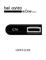 Bel Canto e.One series C7R User Manual предпросмотр