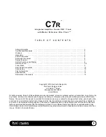 Предварительный просмотр 2 страницы Bel Canto e.One series C7R User Manual