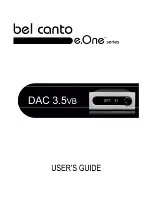 Предварительный просмотр 1 страницы Bel Canto e.One series User Manual