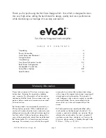 Preview for 2 page of Bel Canto eVo2i User Manual