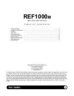 Предварительный просмотр 2 страницы Bel Canto REF1000m User Manual