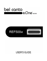 Предварительный просмотр 1 страницы Bel Canto REF500m User Manual