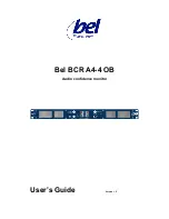 Preview for 1 page of bel Digital Audio BCR A4-4 OB User Manual