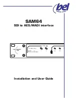 bel Digital Audio SAM64 Installation And User Manual предпросмотр