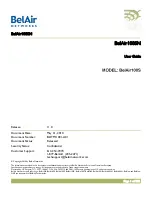 BelAir Networks BelAir 100SN User Manual preview