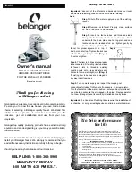 Preview for 1 page of Belanger 4023 Series Owner'S Manual