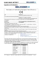 Preview for 40 page of Belanger Quad Wave Mitter Owner'S Manual