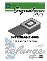 Belanger Signature Series Owner'S Manual preview