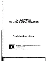 Belar FMM-2 Manual To Operations preview