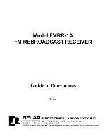 Preview for 1 page of Belar FMRR-1A Manual To Operations