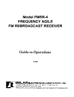 Preview for 1 page of Belar FMRR-4 Manual To Operations