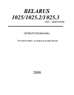 Belarus 1025 2008 Operation Manual preview