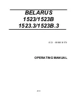 Preview for 1 page of Belarus 1523 Operating Manual