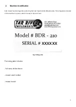 Предварительный просмотр 6 страницы Belco Tar River BDR 210 Original User Manual