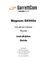 Preview for 1 page of Belden GarrettCom Magnum DX940e Installation Manual