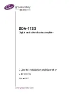 Belden Grass Valley DDA-1133 Manual To Installation And Operation preview