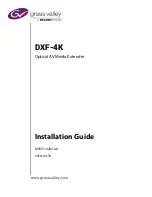 Preview for 1 page of Belden Grass Valley DXF-4K Installation Manual