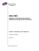 Belden GRASS VALLEY HDA-3961 Manual To Installation And Operation preview