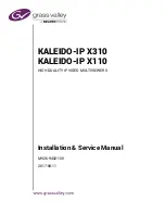 Belden Grass Valley KALEIDO-IP X110 Installation & Service Manual предпросмотр