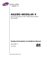 Belden Grass Valley Kaleido-Modular-X Hardware Description & Installation Manual preview