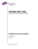 Belden GRASS VALLEY KALEIDO-MX 1RU Installation & Service Manual preview