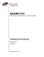 Preview for 1 page of Belden Grass Valley KALEIDO-X16 Installation & Service Manual