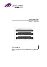 Belden Grass Valley Python Plus User Manual preview