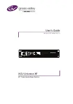 Belden Grass Valley XCU Universe XF User Manual preview