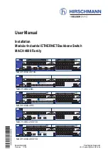 Предварительный просмотр 1 страницы Belden HIRSCHMANN MACH 4000 Series User Manual